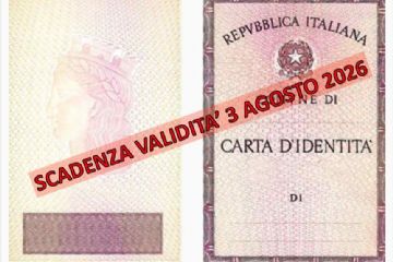 CARTA IDENTITA’ CARTACEA – non pi&#249; valida dal 03 agosto 2026